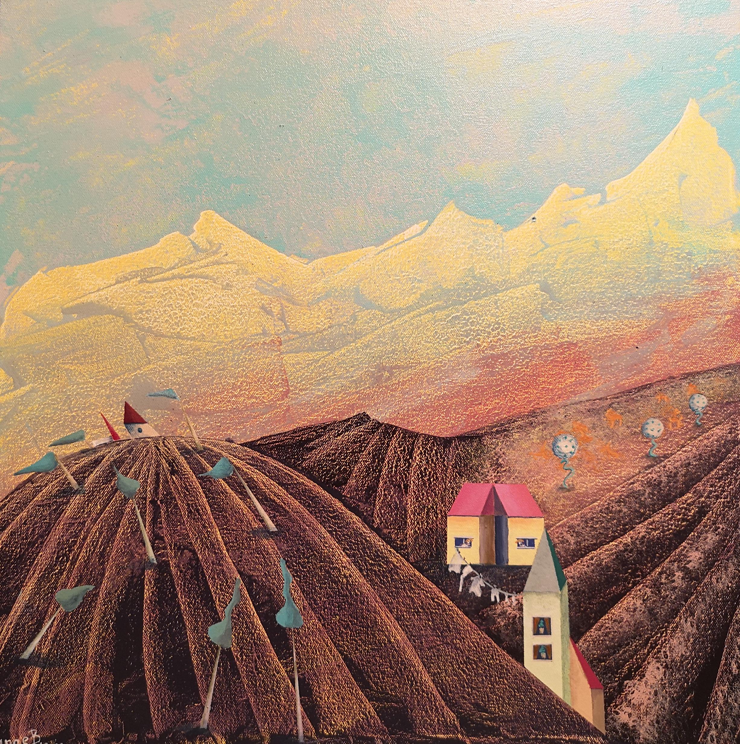 Wind in the mountains - Painting by Sanne Bleka