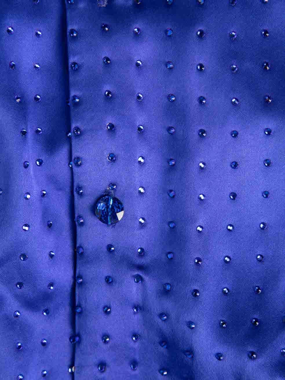 Sanne Blau Jewell Halterneck Kleid Größe S Damen im Angebot