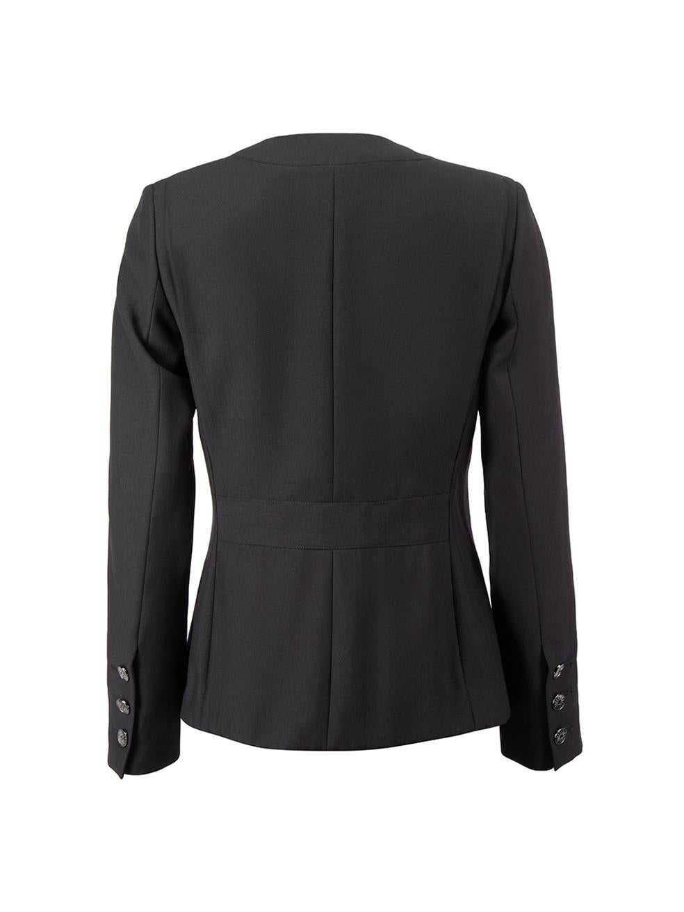 Sanne Women's Black Button Accent Blazer In Good Condition For Sale In London, GB