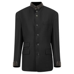 Sanne Women's Black Gemstone Embellished Blazer