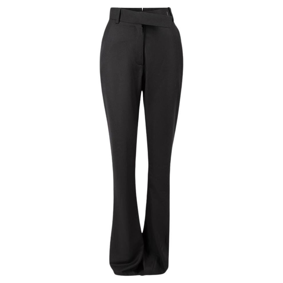 Sanne Women's Black Jewelled Detail Flared Trousers For Sale