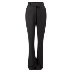 Sanne Women's Black Jewelled Detail Flared Trousers