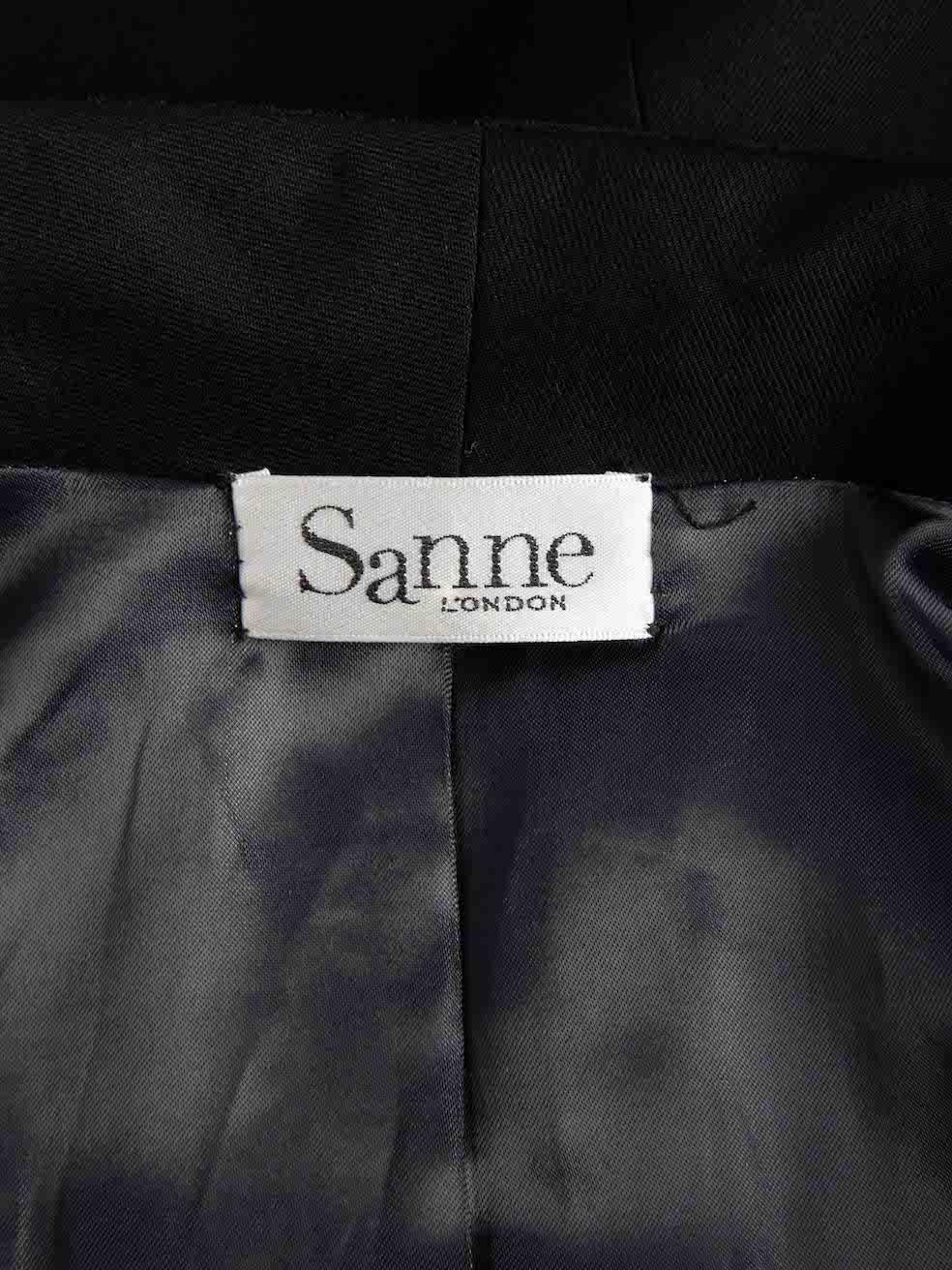 Sanne Women's Black Velvet Trim Asymmetric Blazer For Sale 1
