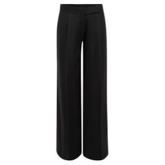 Sanne Women's Black Wool Wide Leg Trousers