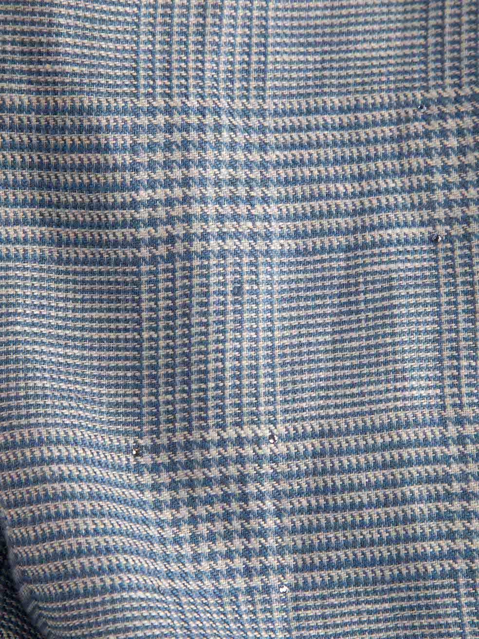 Sanne Women's Blue Checkered Sleeveless Jumpsuit For Sale 1