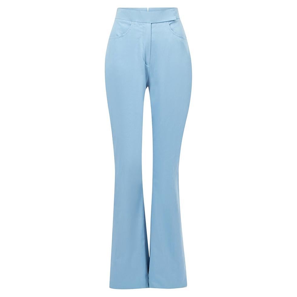 Sanne Women's Blue High Rise Flared Trousers For Sale