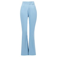 Sanne Women's Blue High Rise Flared Trousers