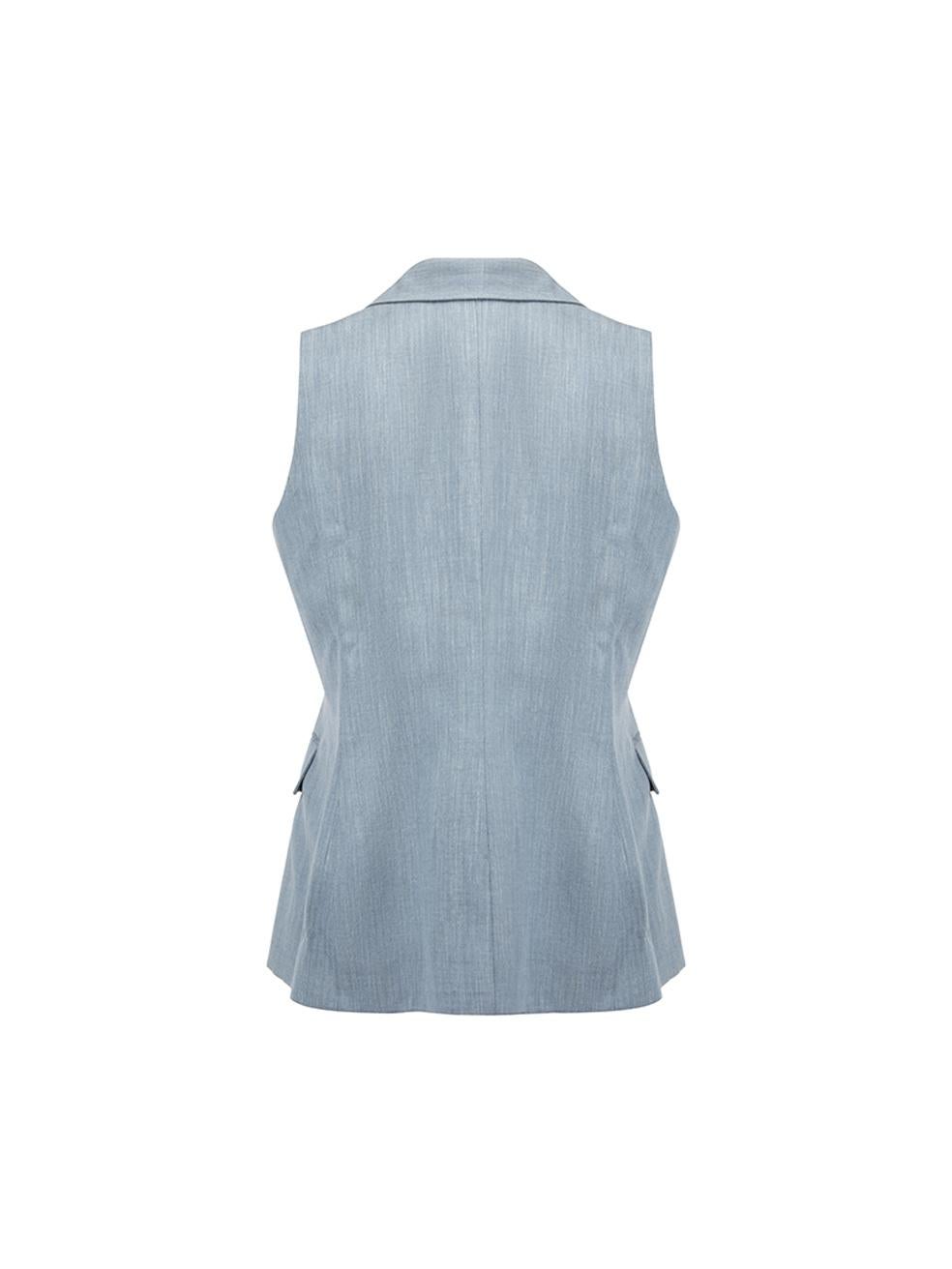 Sanne Women's Blue Hip Length Suit Waistcoat In Good Condition In London, GB