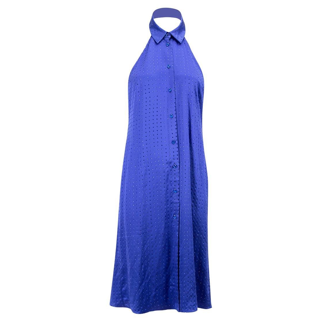 Sanne Women's Blue Jewelled Halterneck Dress For Sale