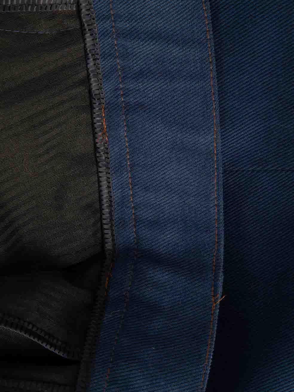 Pantalon bleu pour femme Sanne avec accents bruns Pour femmes en vente