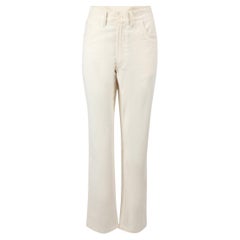 Sanne Women's Cream Wool Straight Leg Trousers