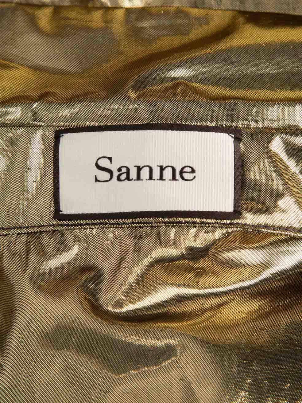Sanne Women's Gold Geometric Accent Shirt For Sale 1