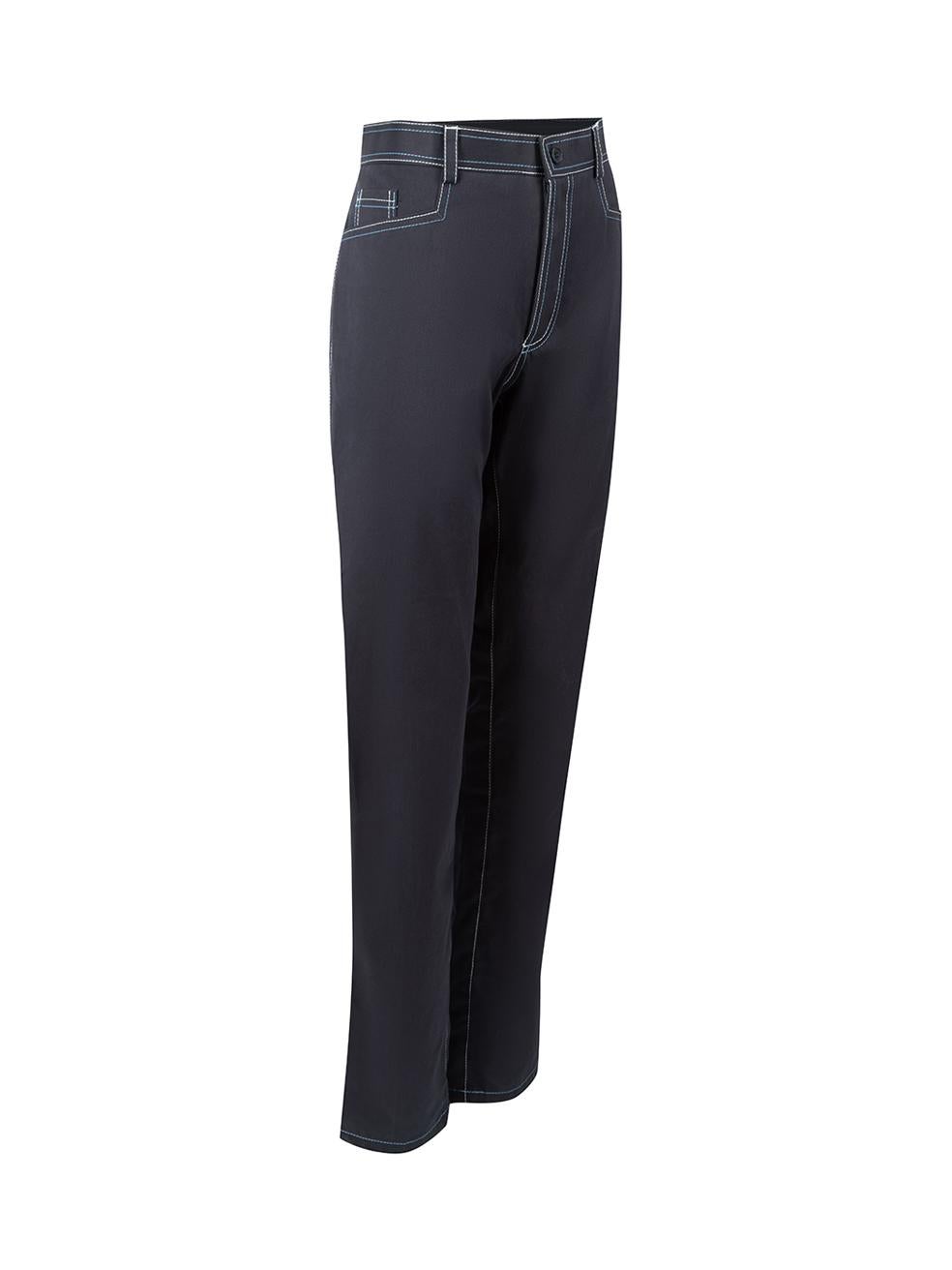 CONDITION is Very good. Hardly any visible wear to trousers is evident on this used Sanne designer sample item. Please note that this item does not have brand label.
 
 Details
  Designer sample item
 Navy
 Cotton
 Straight leg trousers
 High rise
