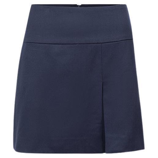 Sanne Women's Navy Front Slit Mini Skirt For Sale