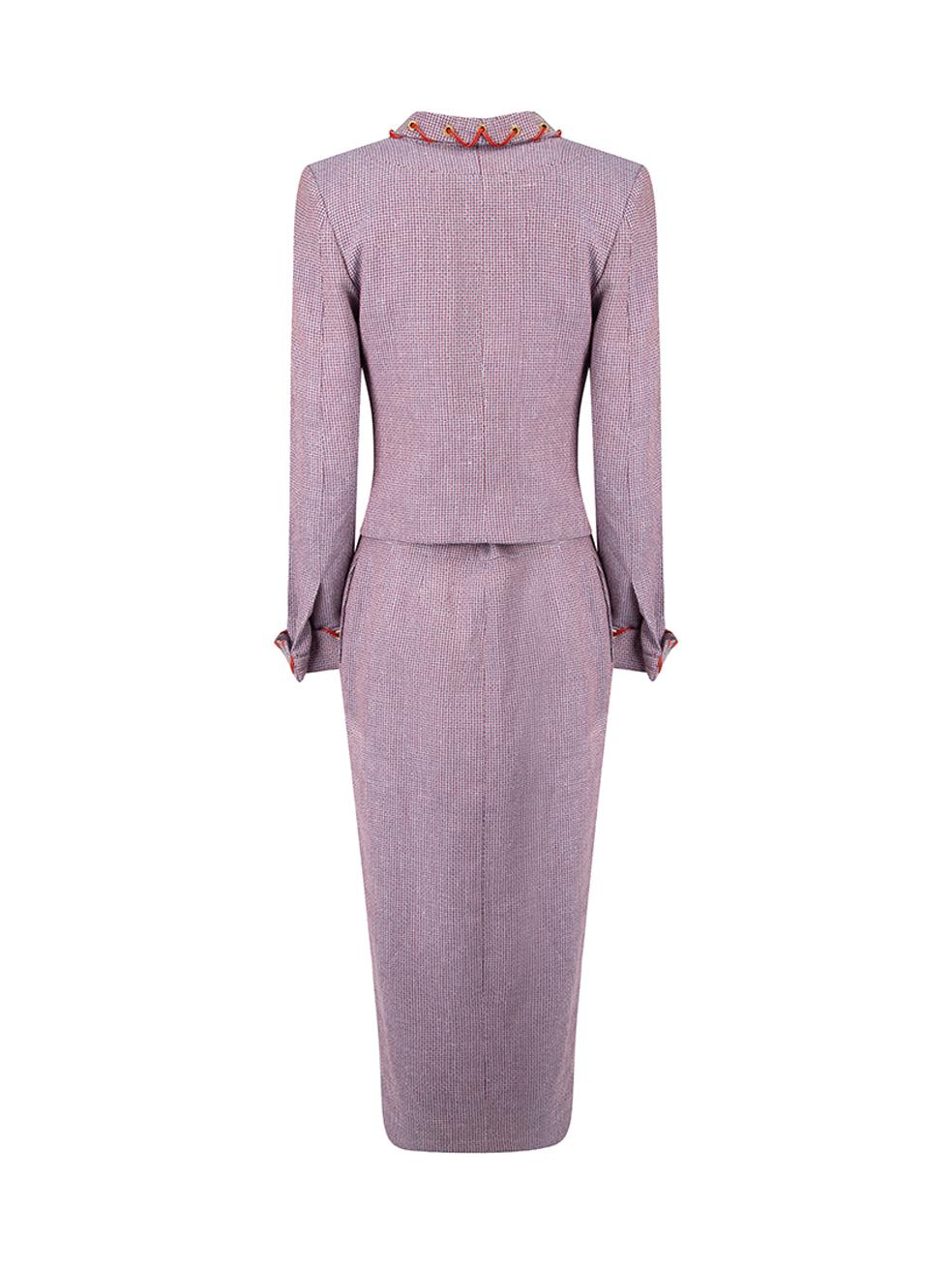 Sanne Women's Purple Midi Skirt Suit Set In Good Condition In London, GB