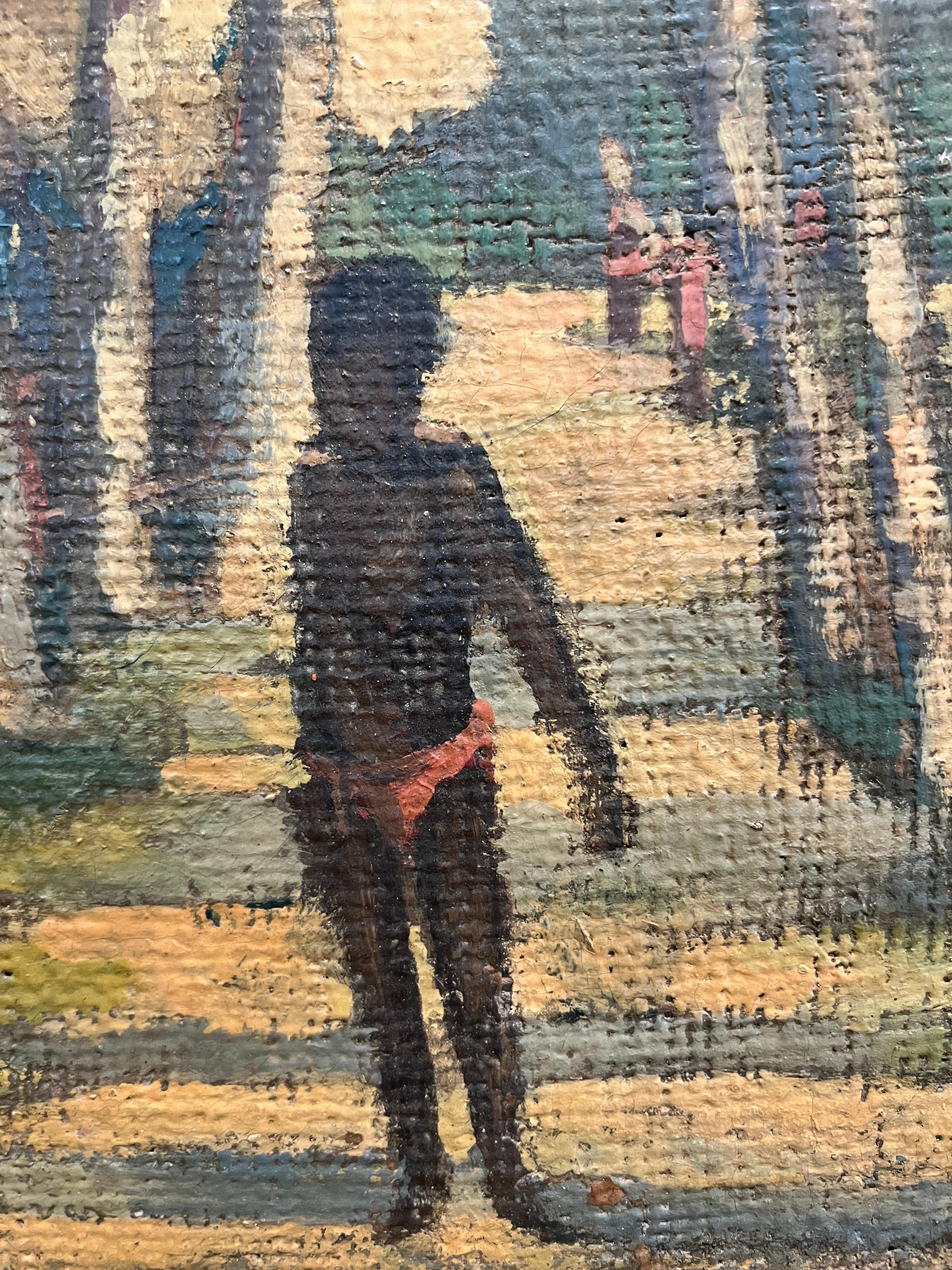 Öl auf Leinwand auf Holz montiert
Goldener Holzrahmen
66.3 x 60 x 5 cm