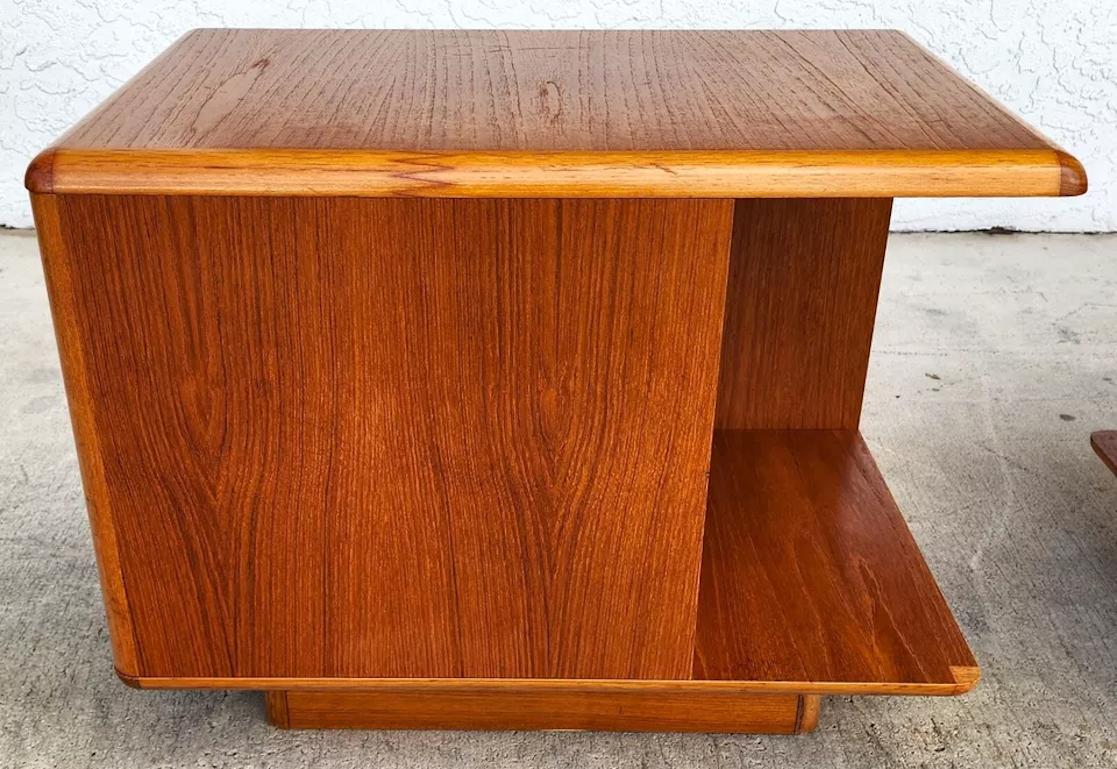 Sannemann Teak Nightstands Side Tables Danish 1970s Pair For Sale 6