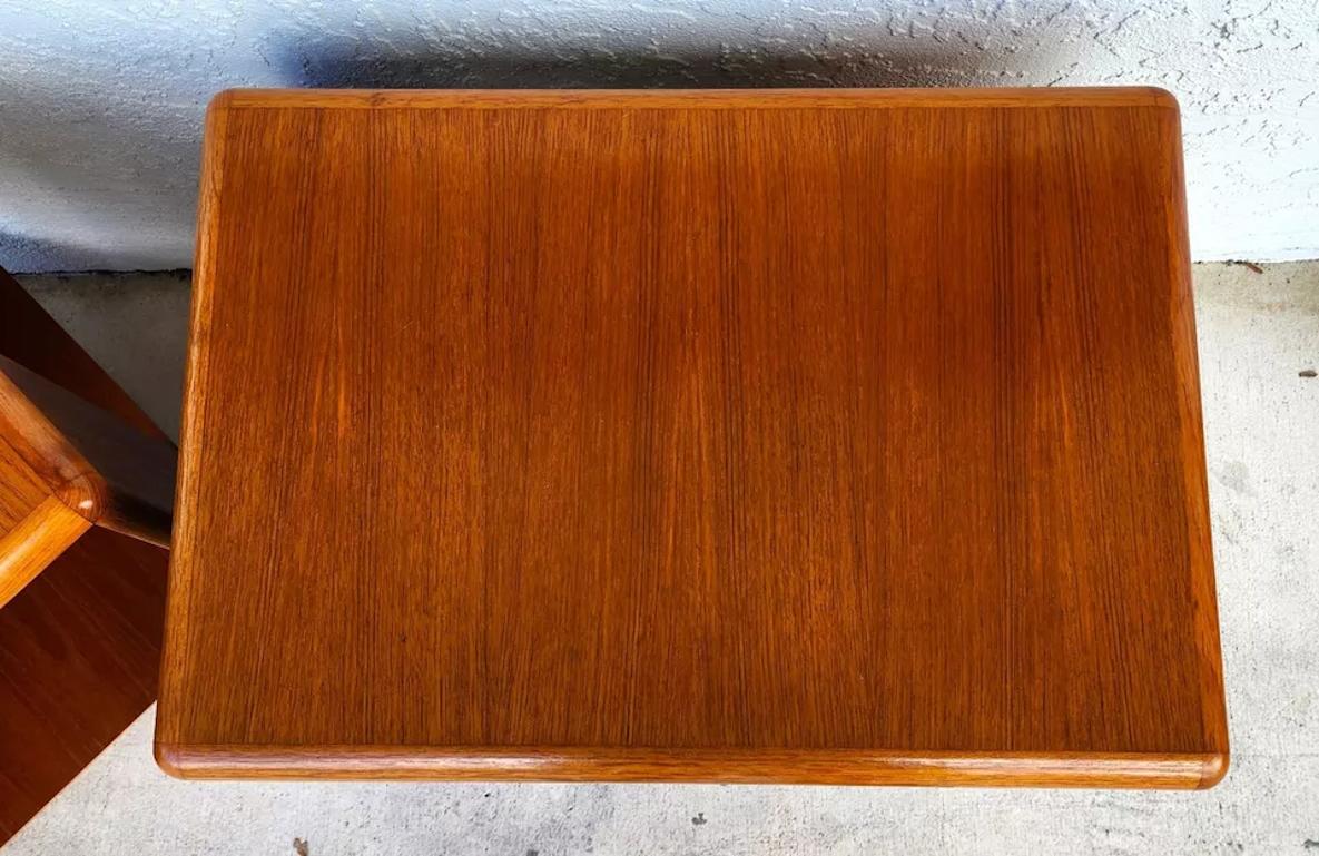 Sannemann Teak Nightstands Side Tables Danish 1970s Pair In Good Condition For Sale In Lake Worth, FL