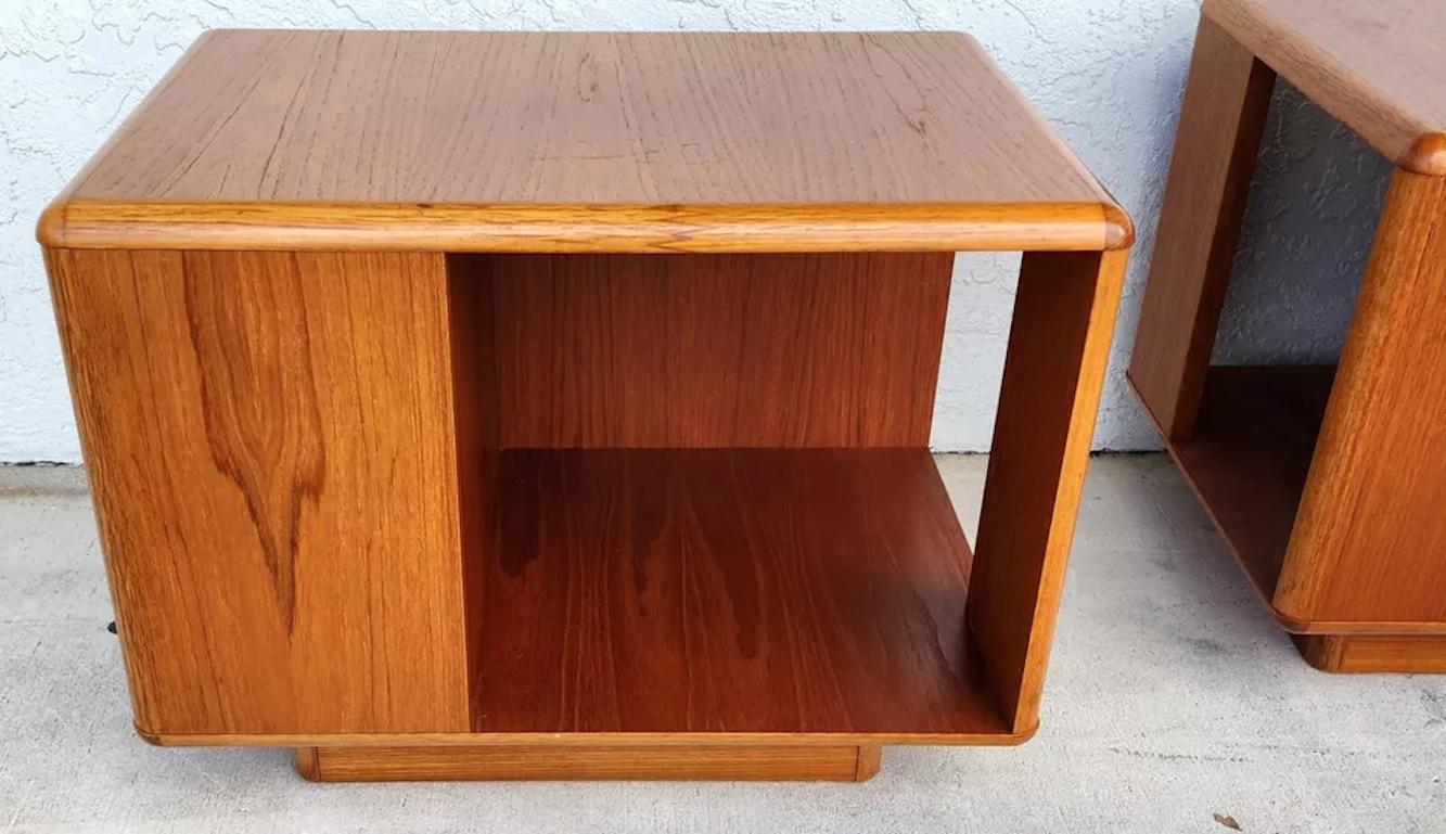 Sannemann Teak Nightstands Side Tables Danish 1970s Pair For Sale 1