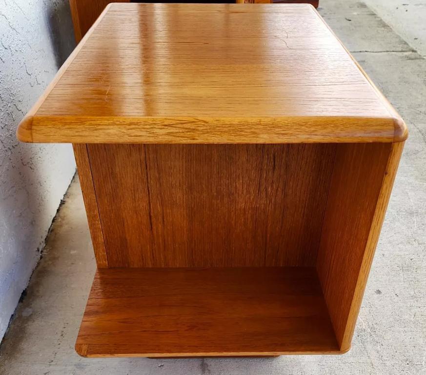 Sannemann Teak Nightstands Side Tables Danish 1970s Pair For Sale 3