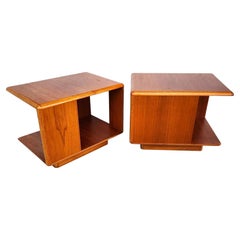 Sannemann Teak Nightstands Side Tables Danish 1970s Pair
