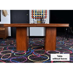 Mesa de Comedor Expandible Danesa de Palisandro con Pedestal Refinada