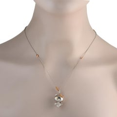 Sanrio Hello Kitty 18K White and Rose Gold 0.57ct Diamond Pendant Necklace