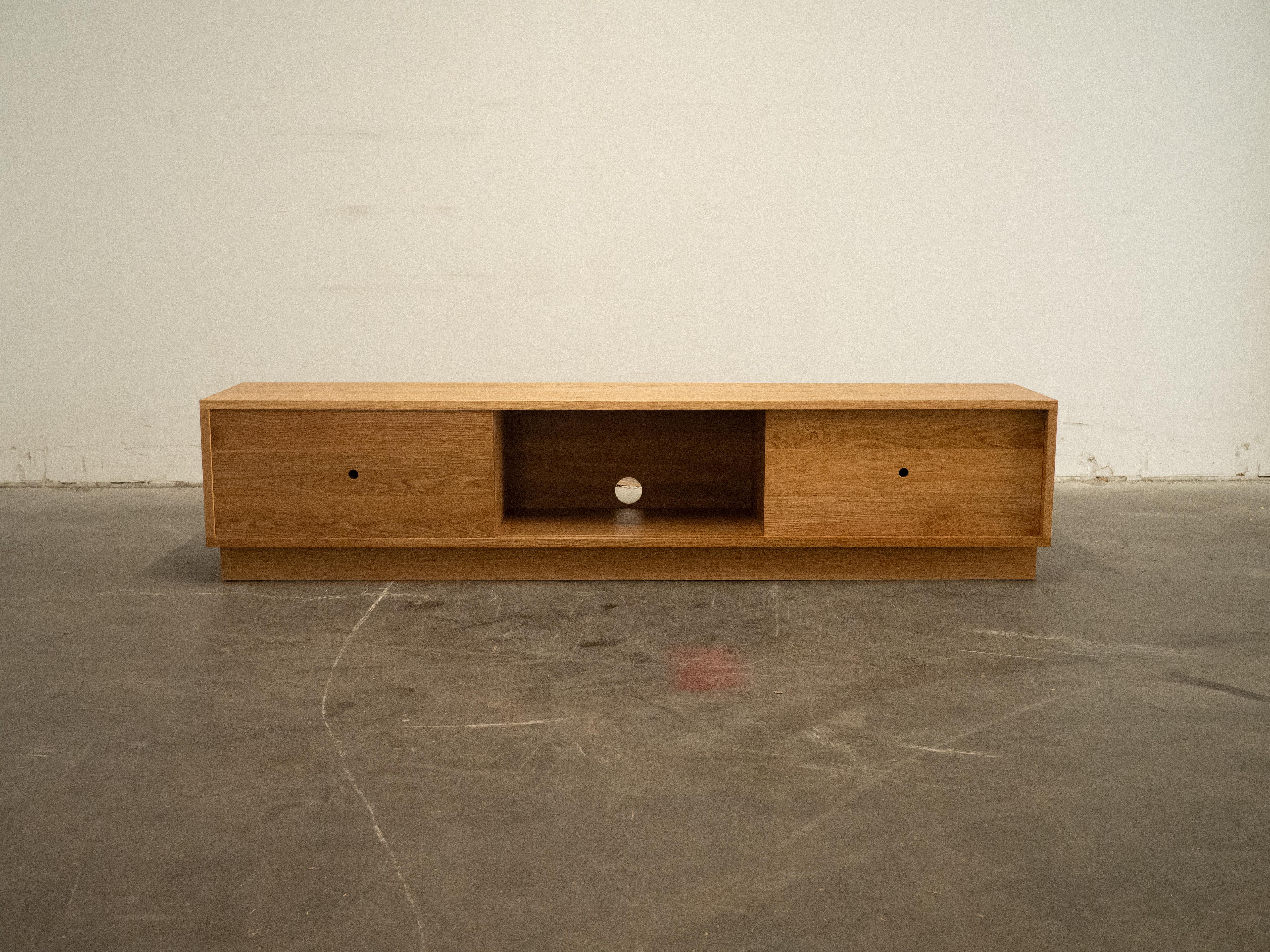 SANS - Oak Media Unit / Low Sideboard by Amee Allsop Studio and Mokko Seishin For Sale 4
