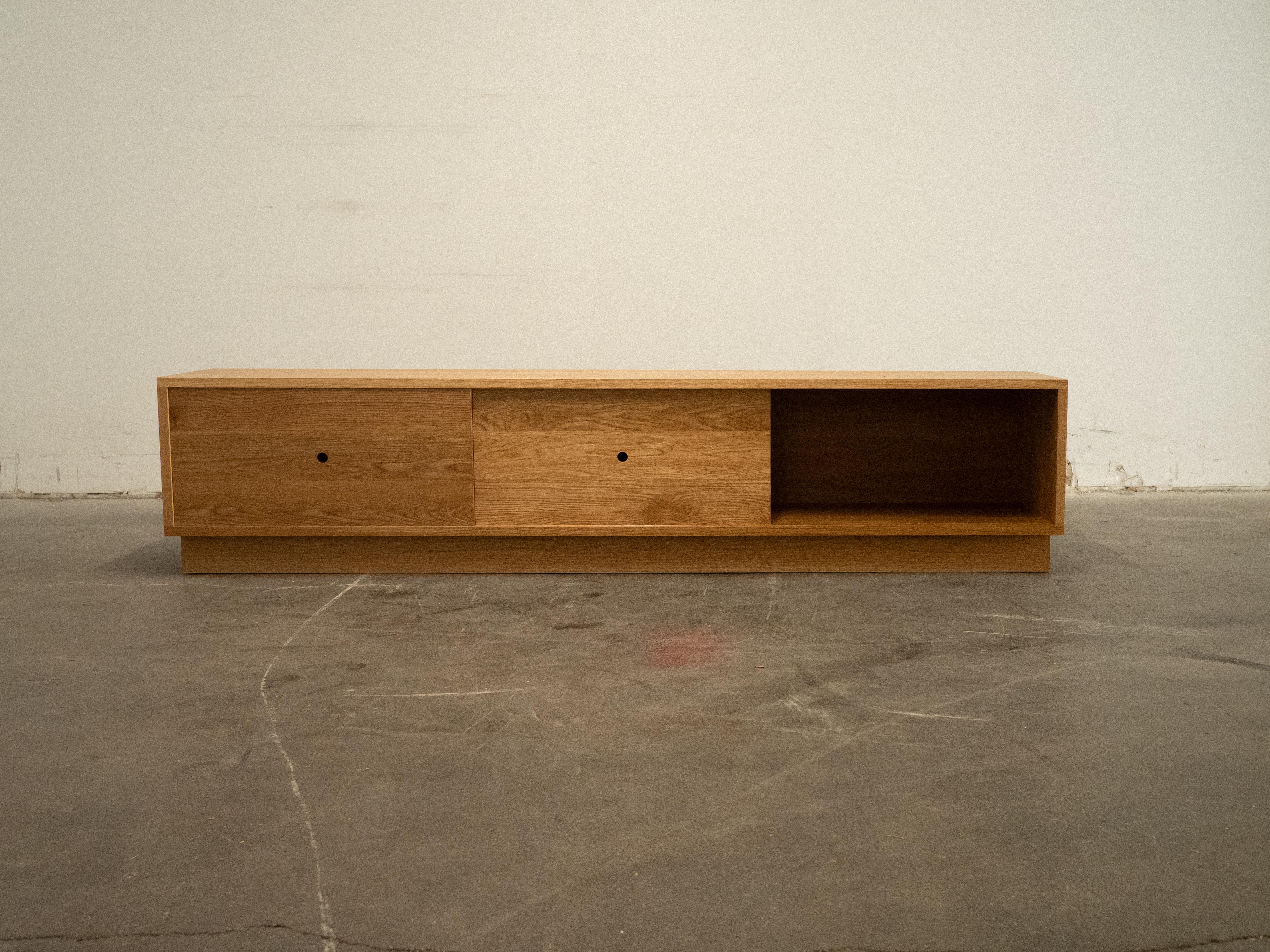 SANS - Oak Media Unit / Low Sideboard by Amee Allsop Studio and Mokko Seishin For Sale 5