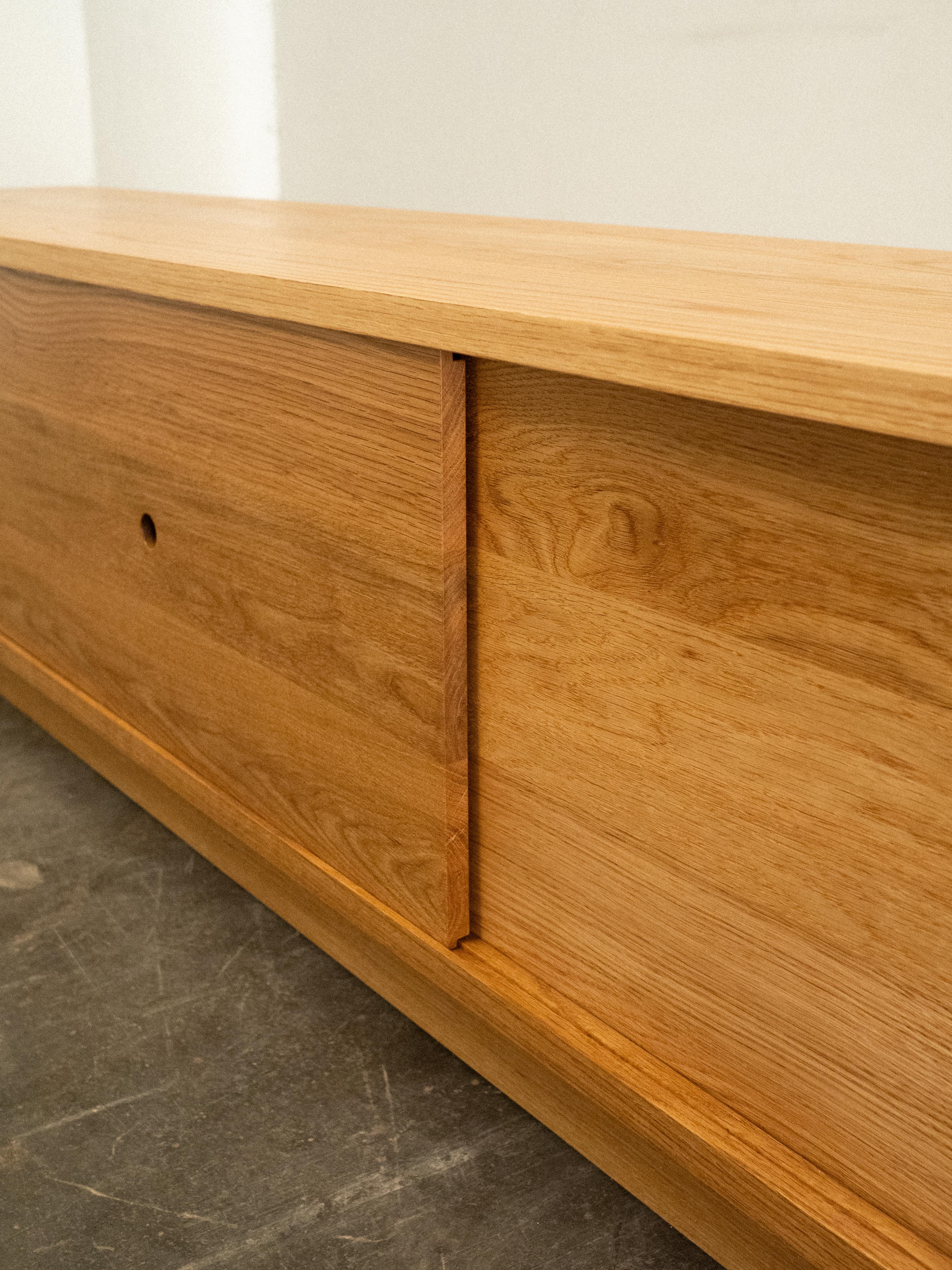 SANS - Oak Media Unit / Low Sideboard by Amee Allsop Studio and Mokko Seishin In New Condition For Sale In East Hampton, NY