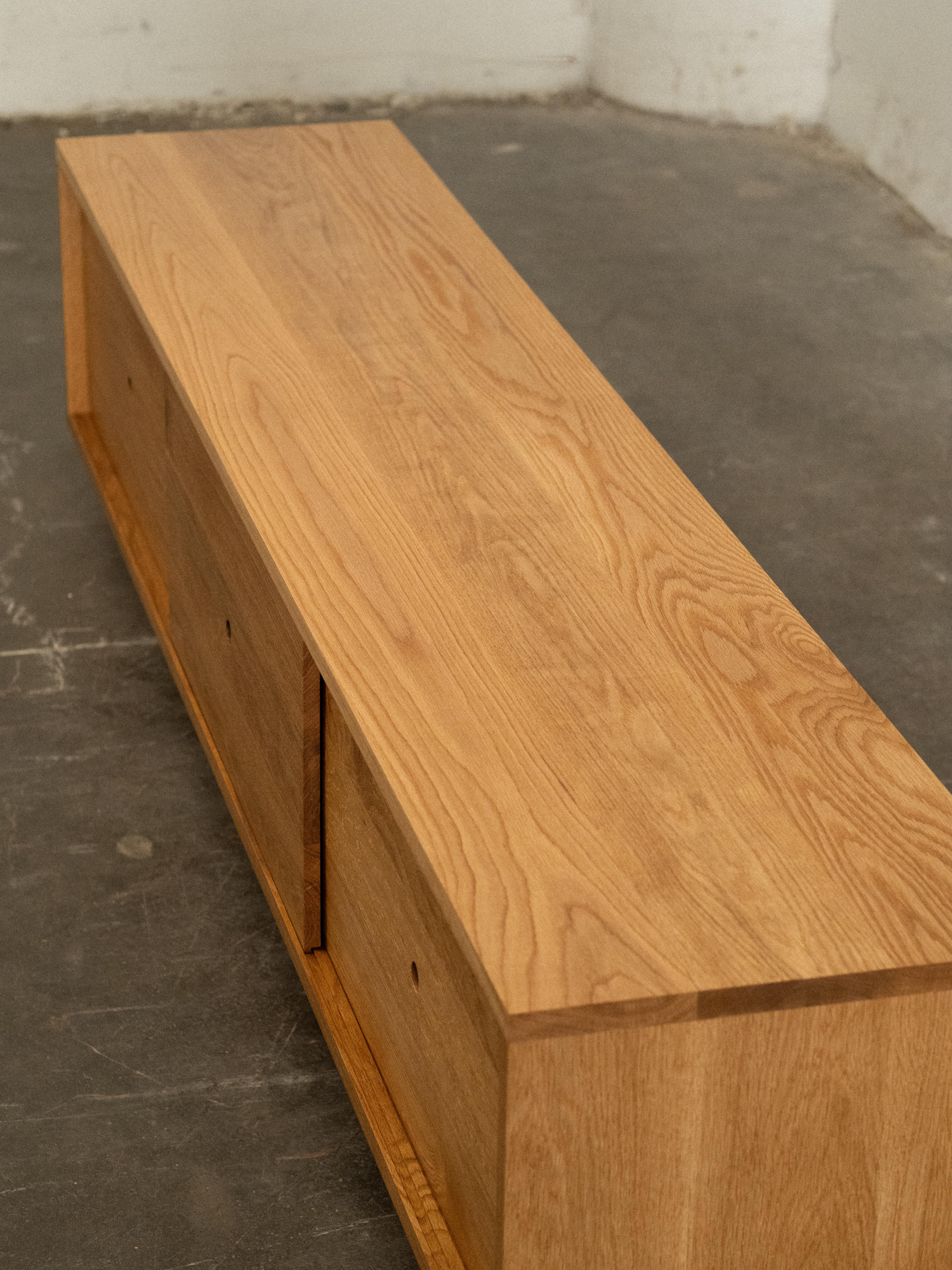 Contemporary SANS - Oak Media Unit / Low Sideboard by Amee Allsop Studio and Mokko Seishin For Sale
