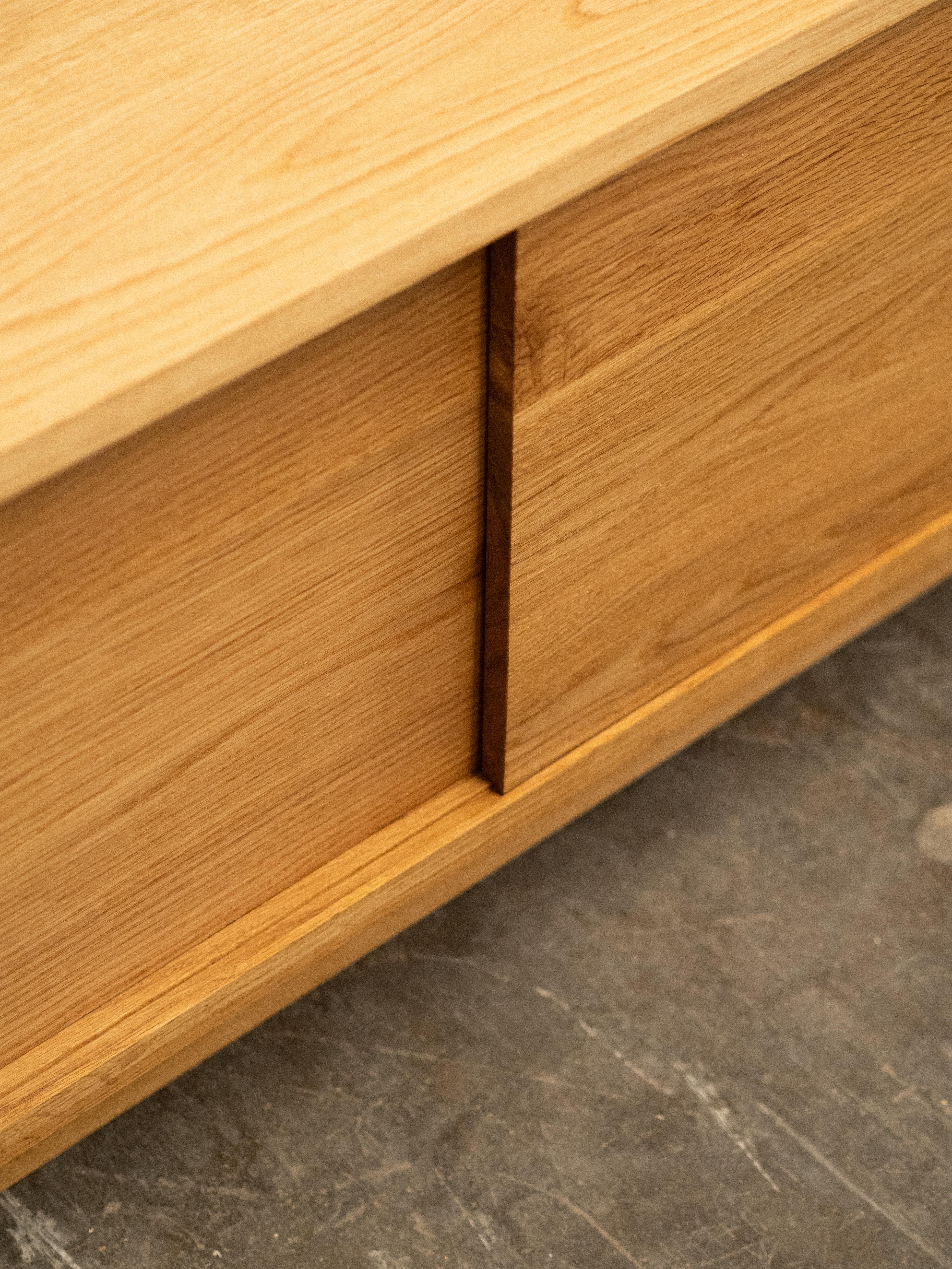 SANS - Oak Media Unit / Low Sideboard by Amee Allsop Studio and Mokko Seishin For Sale 1