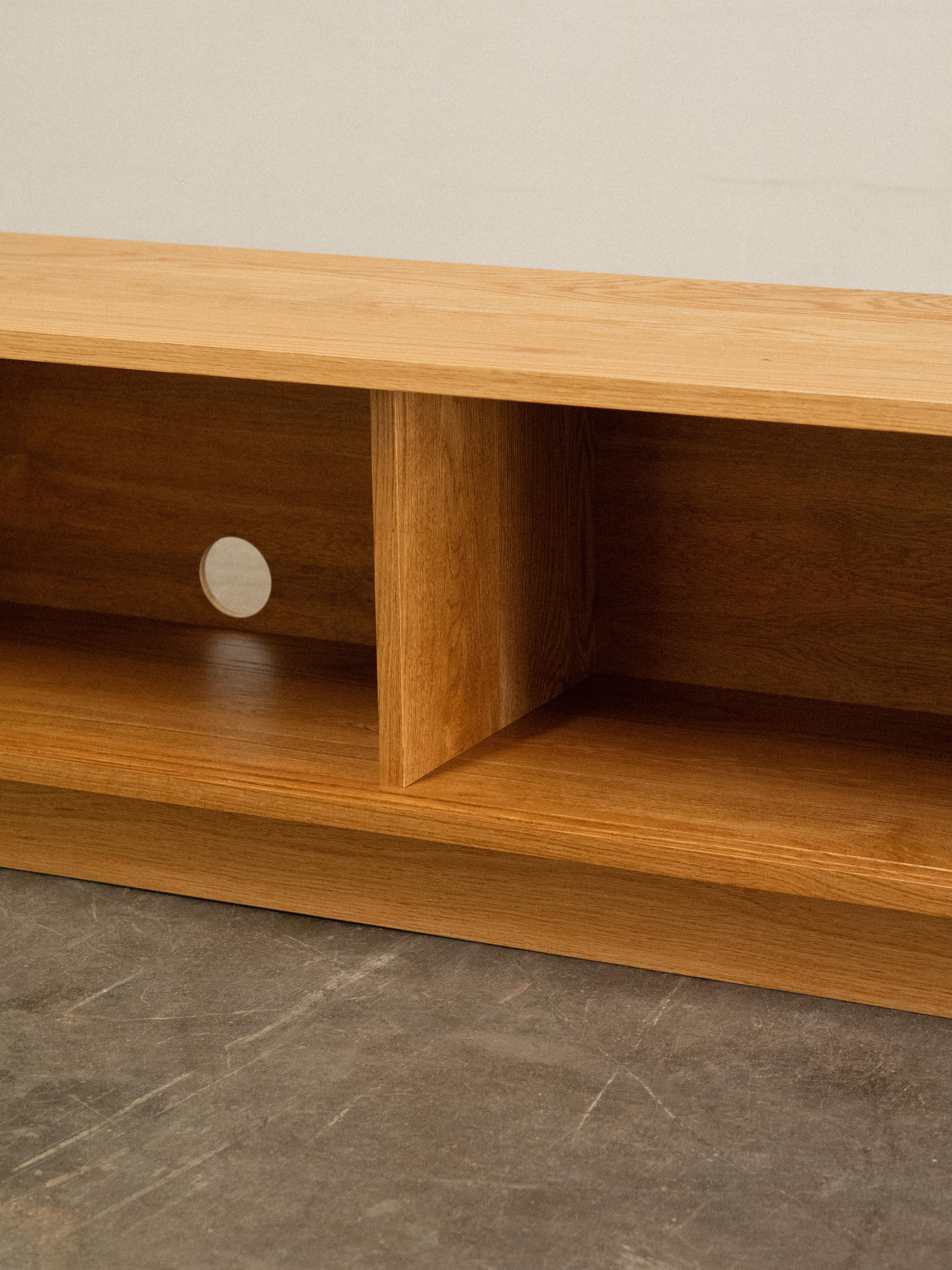 SANS - Oak Media Unit / Low Sideboard by Amee Allsop Studio and Mokko Seishin For Sale 2