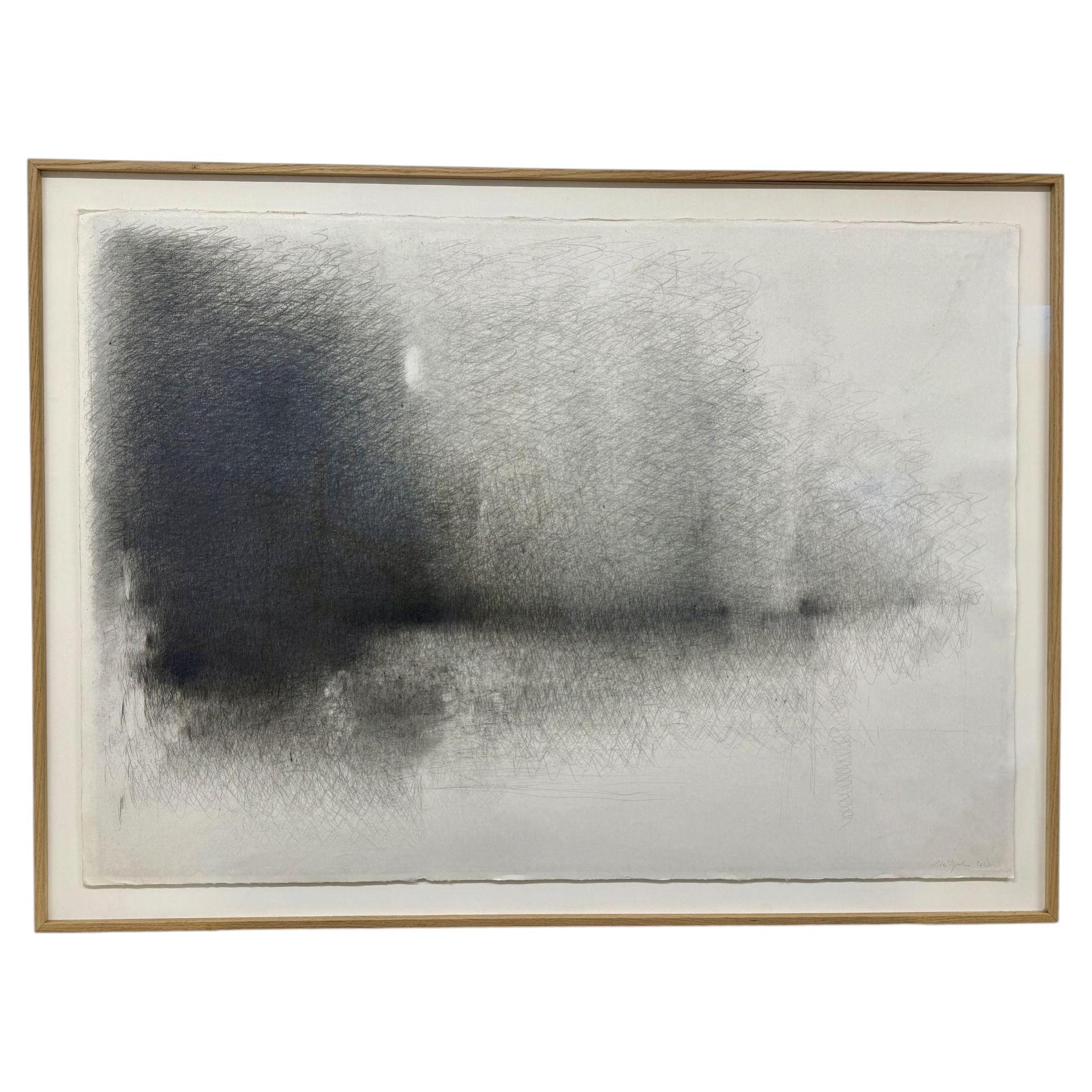 Landscape Drawing by Paul de Pignol, Charcoal on Paper, 2022