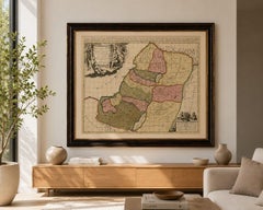 Sanson & Schenk Biblical Map of the Twelve Tribes of Israel, circa 1700