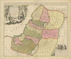 Mappa biblica di Sanson & Schenk delle Dodici Tribù di Israel, 1700 ca.