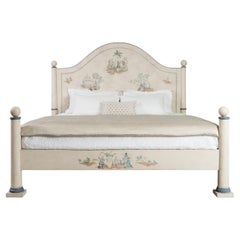 Sansovino Ivory with Chinoiserie Design Bed