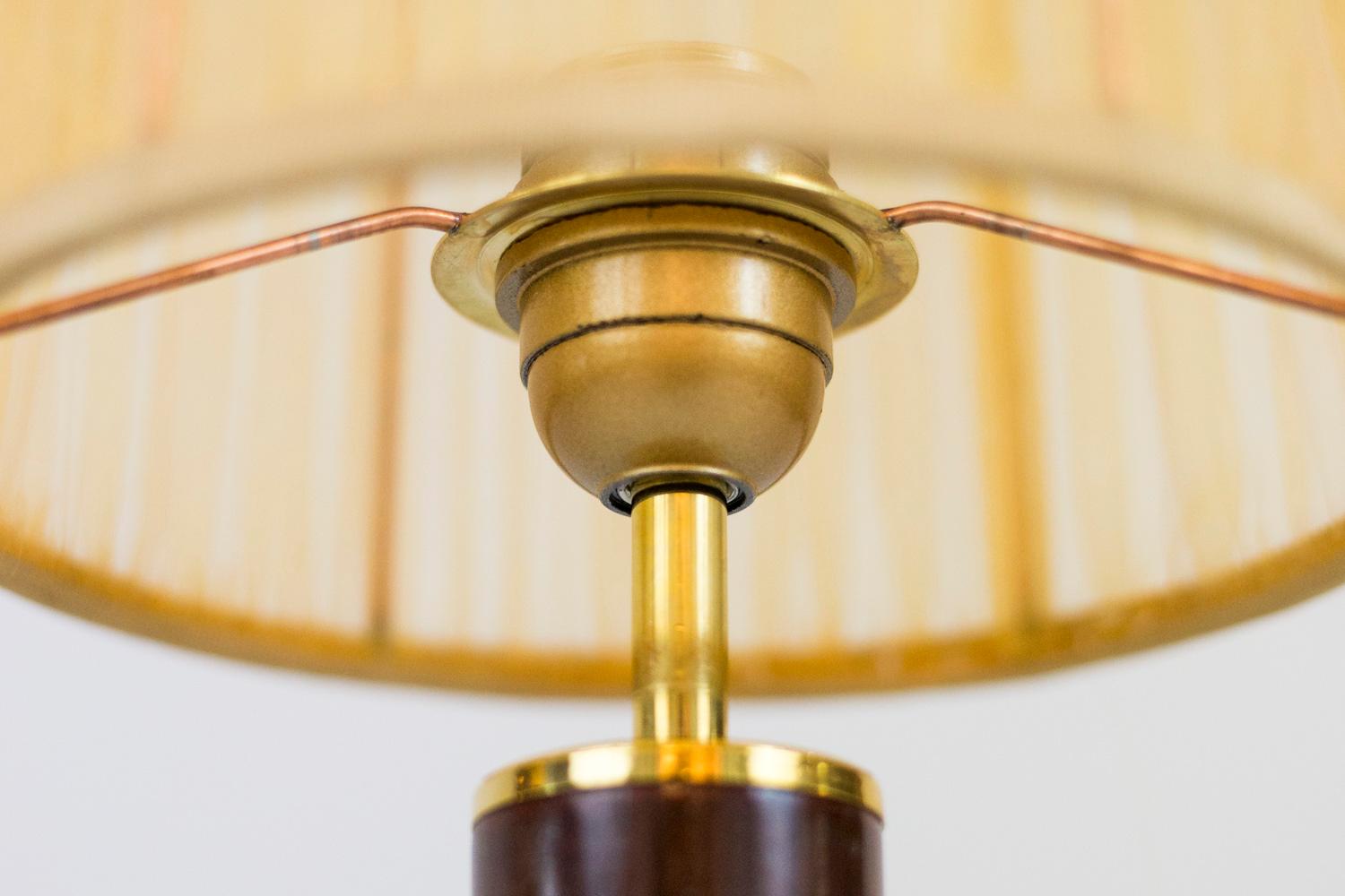 Late 20th Century Sansta & Cole, Pair of Lamps in Rosewood and Gilt Brass, 1980s For Sale