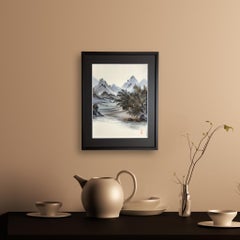 Kimono Art "SANSUI" by Kimono-Couture, Asian Art, Japanese Art, Wall Art