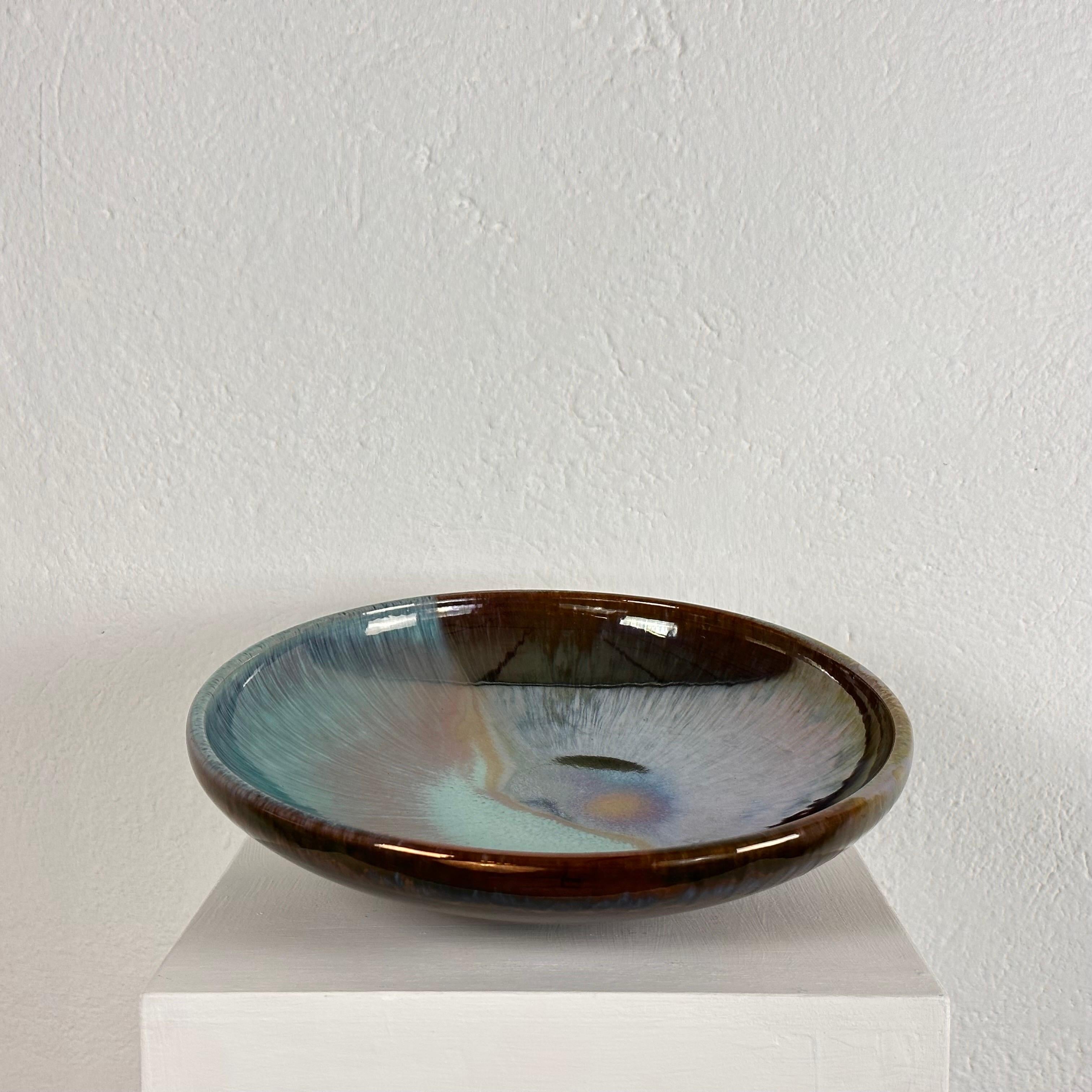 Hand-Crafted Sant' Andrea Faenza, Ceramic Plate with Metallic Luster, 1970s