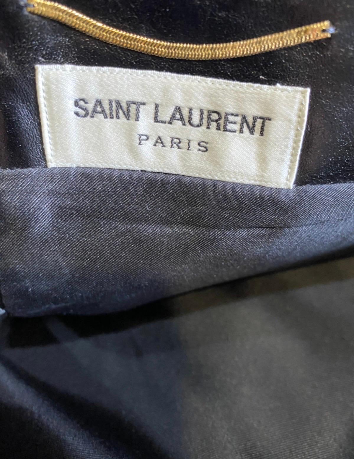 Women's or Men's Sant Laurent Fall 2017 black calf skin Skirt