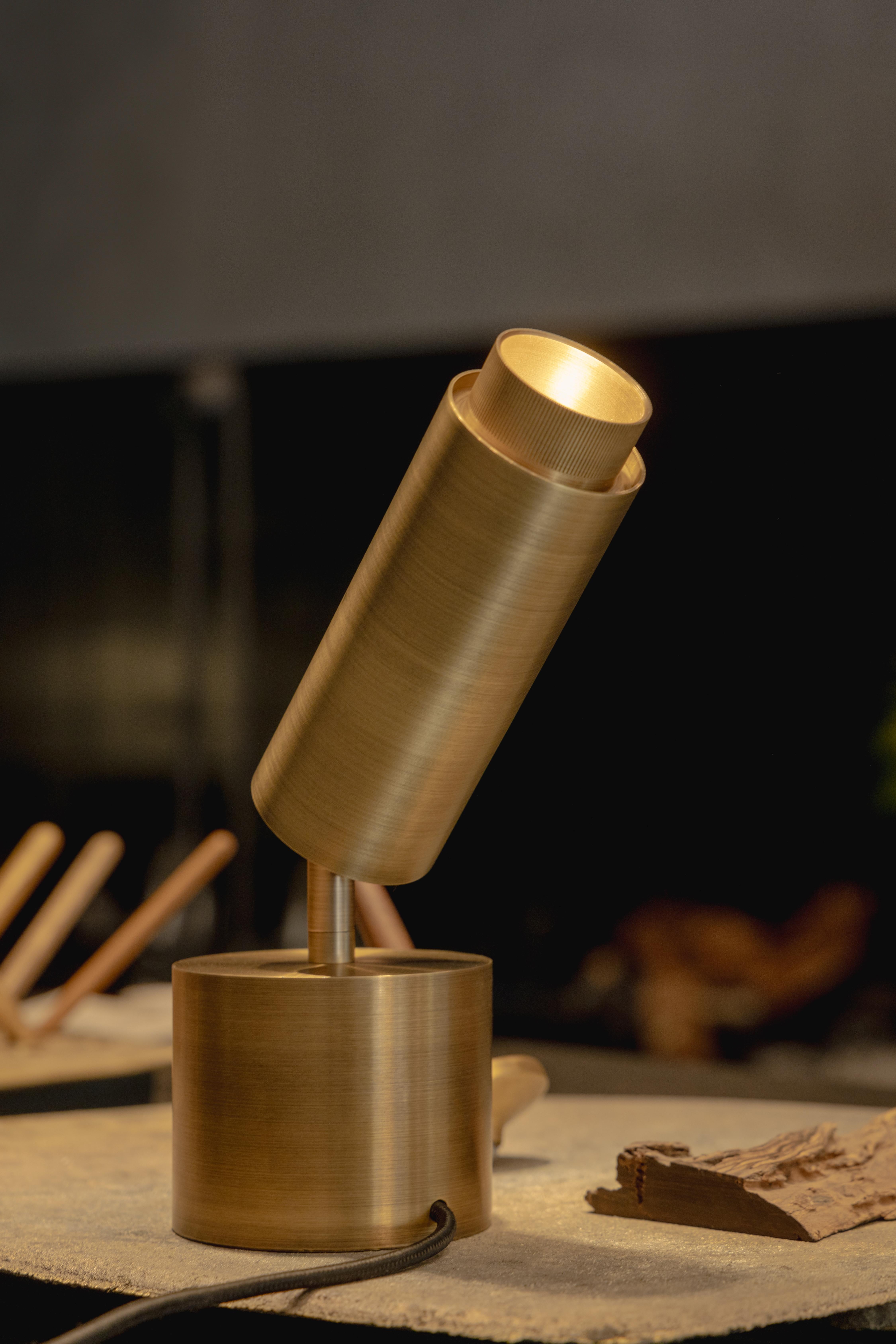 Santa 63 Surface-Mounted Spotlight Lamp in Aged Brass by Nuumbra For Sale 2