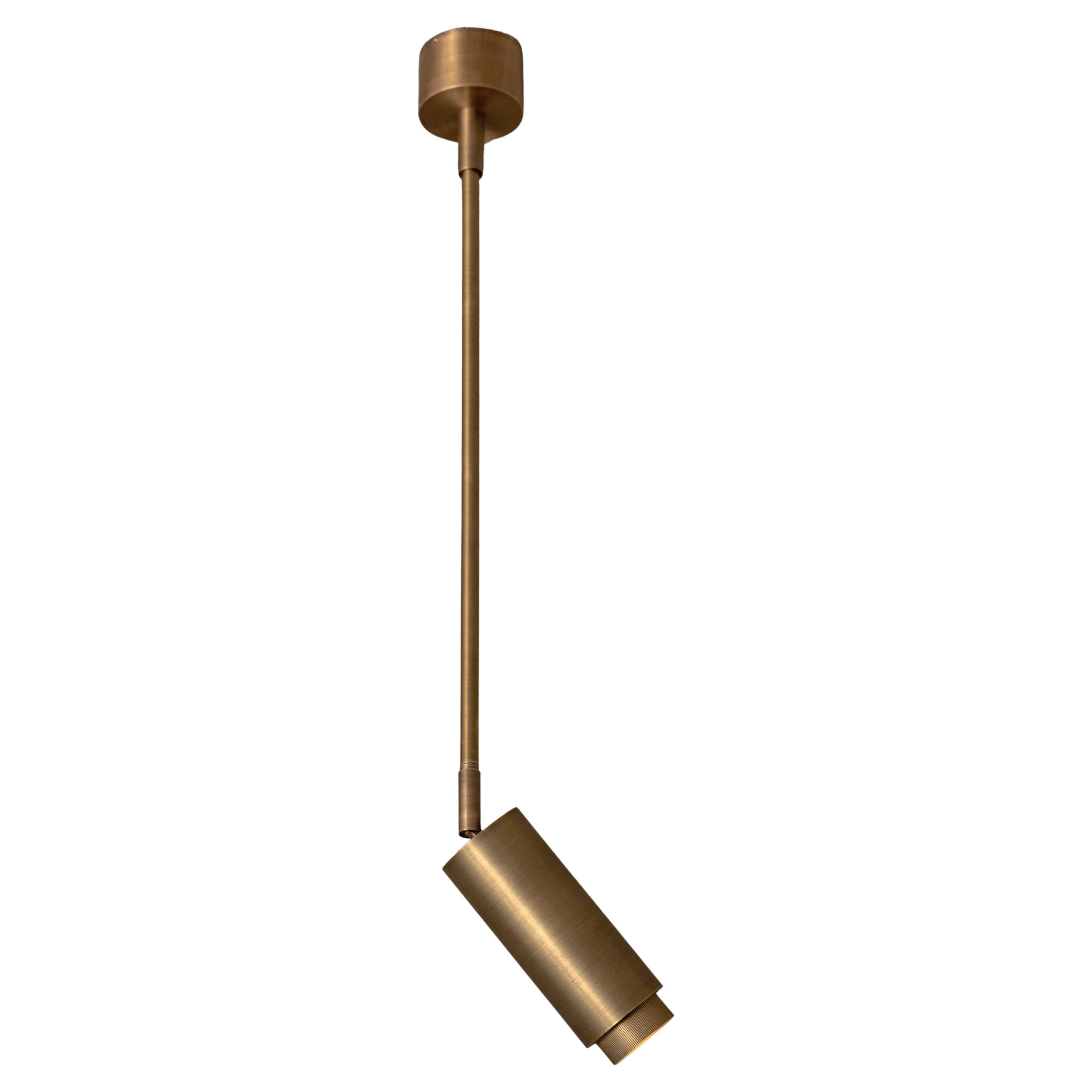 Santa 63 Surface-Mounted Spotlight Lamp With Extension in Aged Brass by Nuumbra