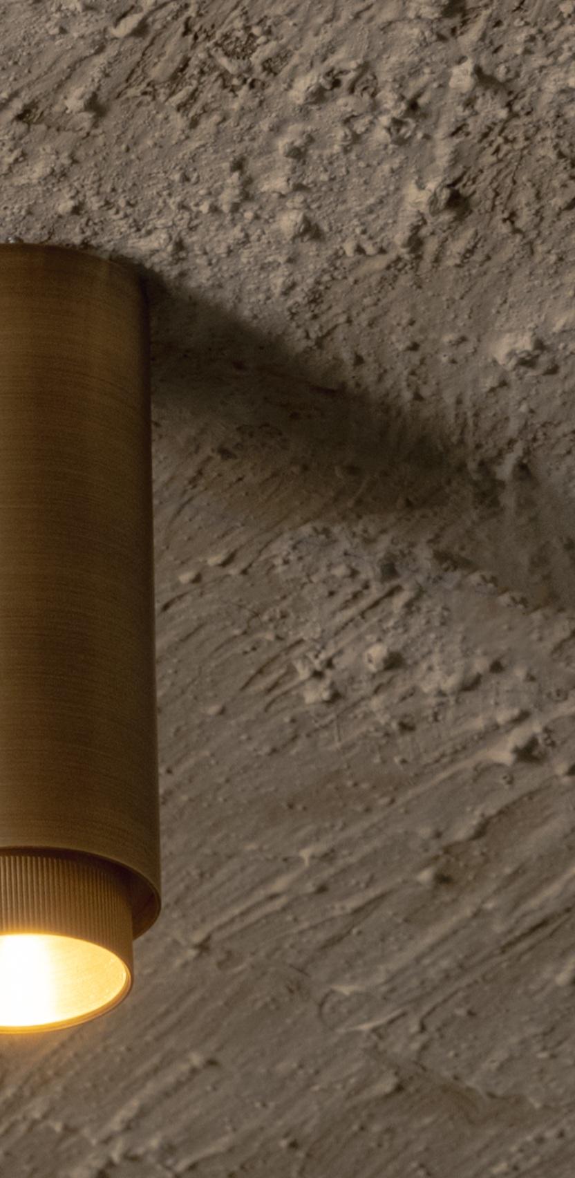 Mexican Santa 63 Suspended Downlight Lamp With Extension in Aged Brass by Nuumbra For Sale