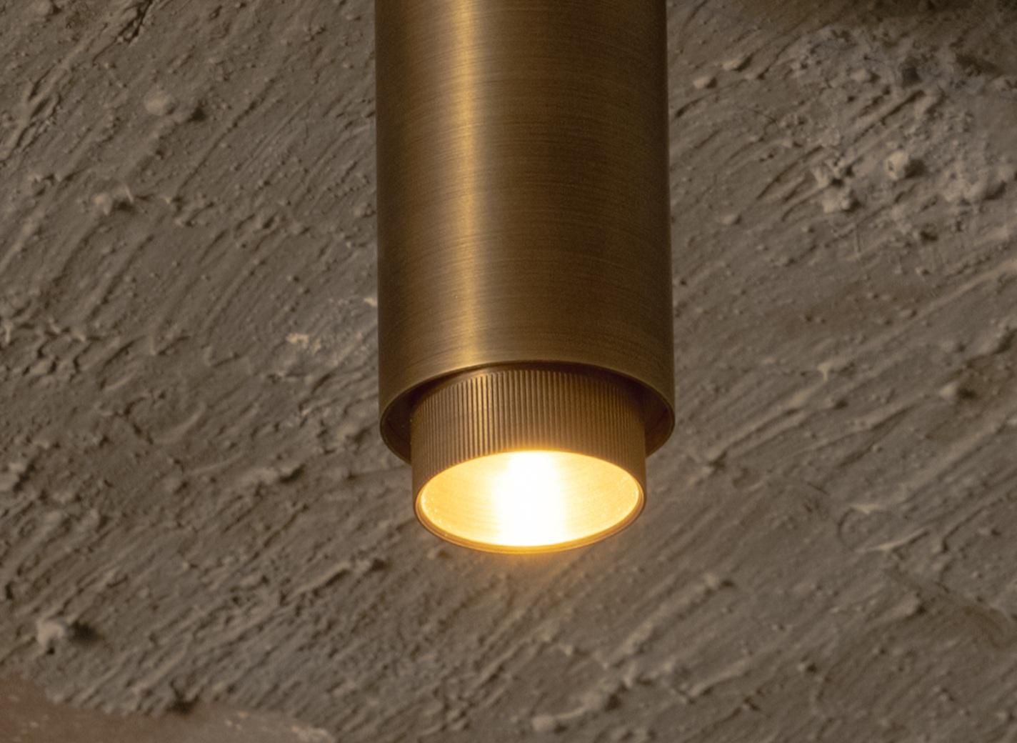 Other Santa 63 Suspended Downlight Lamp With Extension in Aged Brass by Nuumbra For Sale