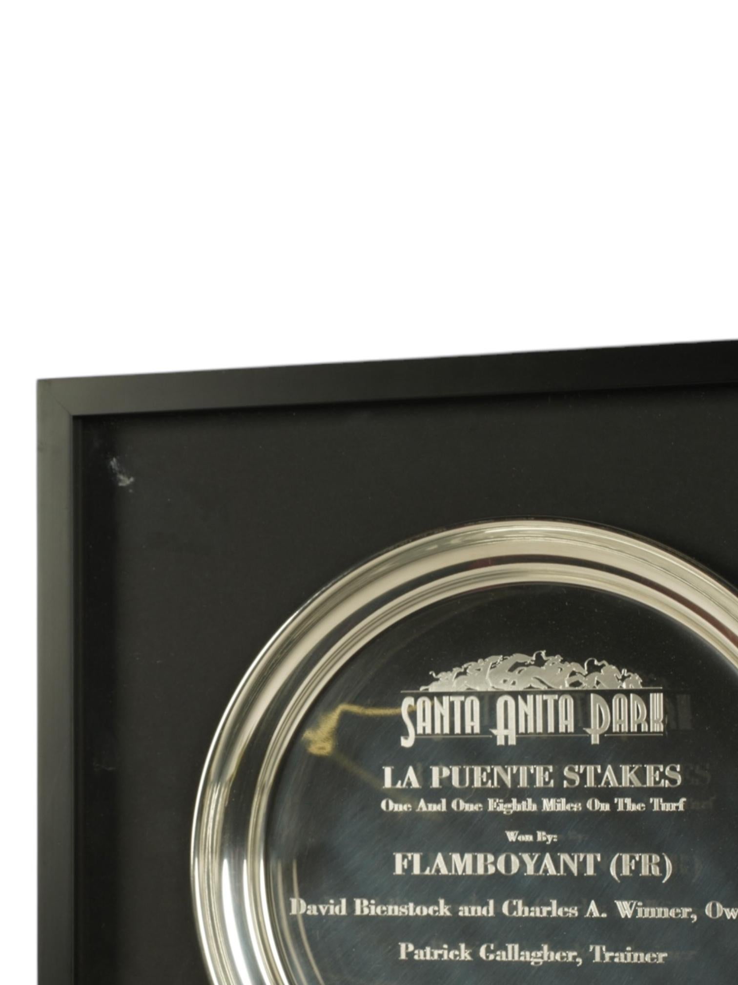 Trophée de course de chevaux Santa Anita remporté par Flamboyant Bon état - En vente à Pasadena, CA