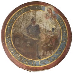 Santa Anna Painting Patron Saint of Cabinetmakers, Sailors, French, 19th Century