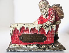 Antique Santa at Chimney (Exchange National Bank)