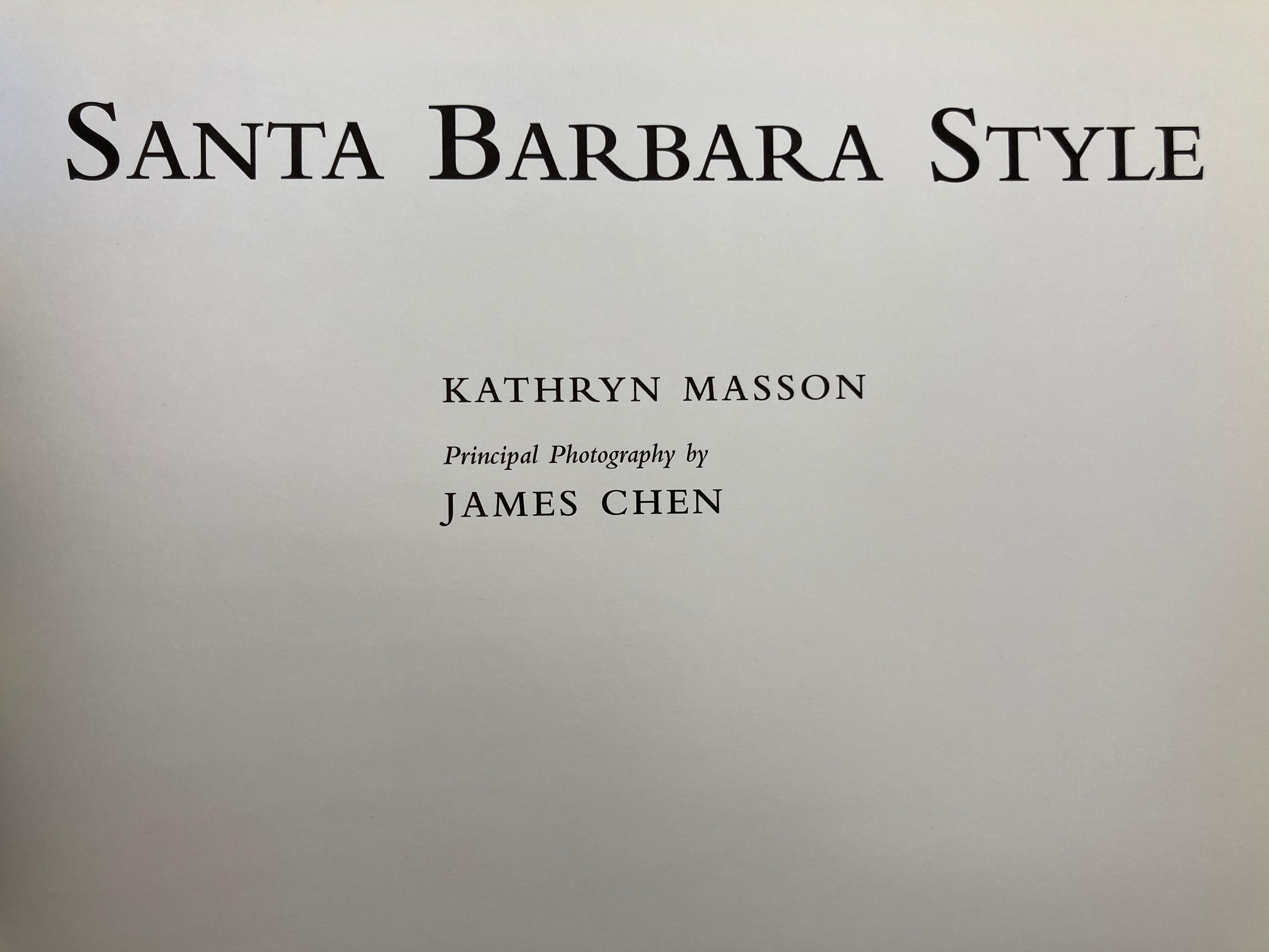 Santa Barbara Style Kathryn Masson Book In Good Condition In North Hollywood, CA