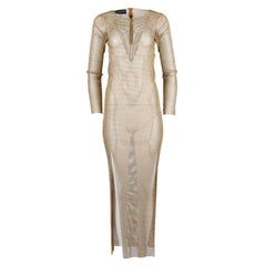 Santa Brands Crystal Embellished Mesh Maxi Dress One Size